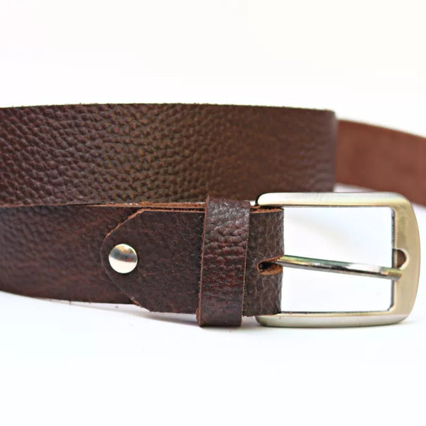 Dark Brown Leather Belt – Narrow 34 mm