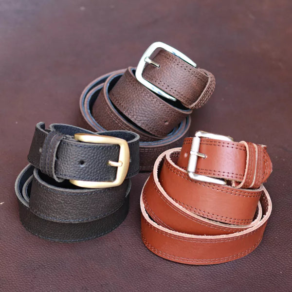 Set of three – Casual and formal belts – Buffalo Leather