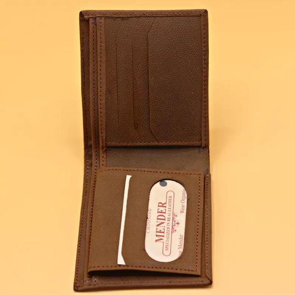 Bifold Leather Wallet for Men – Raw and Tough – Brown