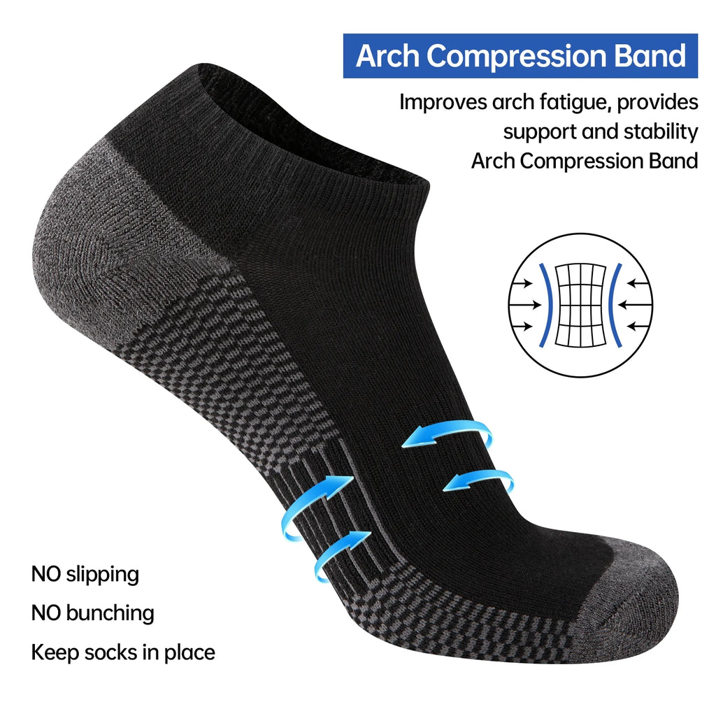 Mens 10 Pairs Athletic Ankle Socks Men'S Breathable Low Cut Socks