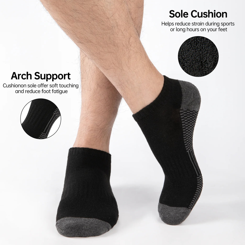 Mens 10 Pairs Athletic Ankle Socks Men'S Breathable Low Cut Socks