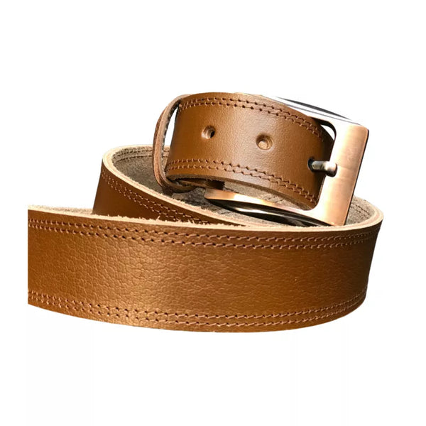 Classic Light Brown Leather Belt