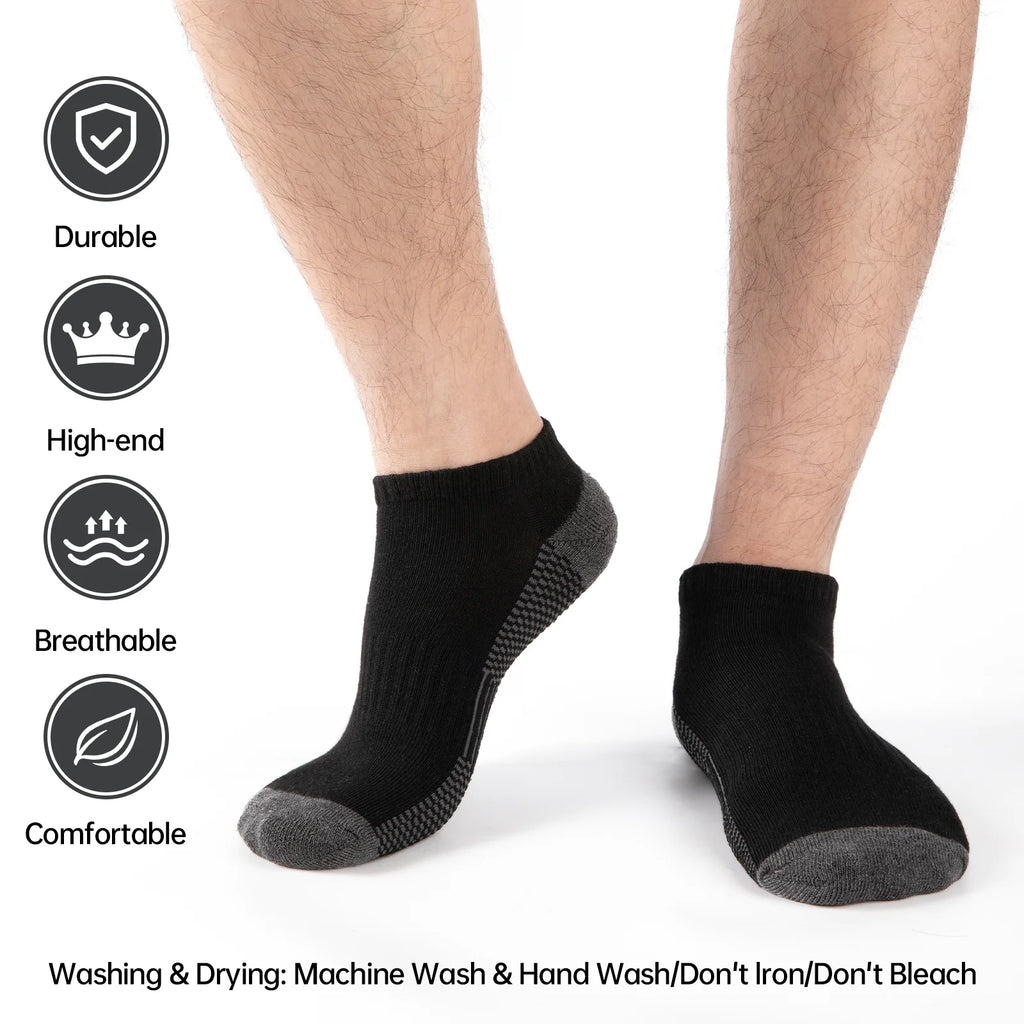 Mens 10 Pairs Athletic Ankle Socks Men'S Breathable Low Cut Socks