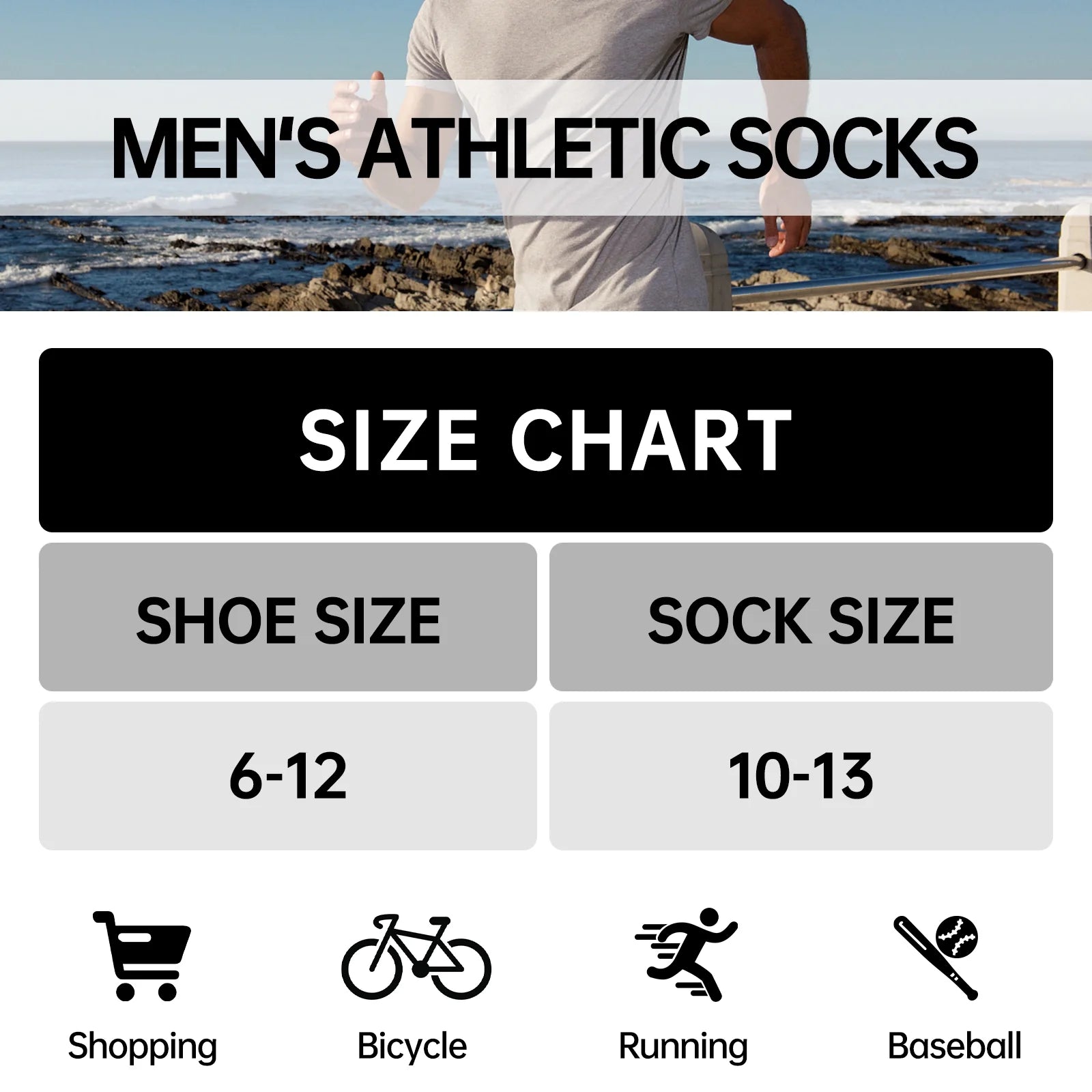 Mens 10 Pairs Athletic Ankle Socks Men'S Breathable Low Cut Socks